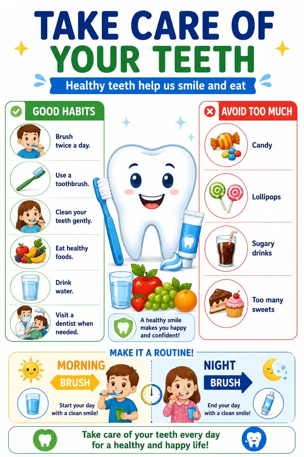 LKG EVS Dental Care and Teeth Hygiene Chart