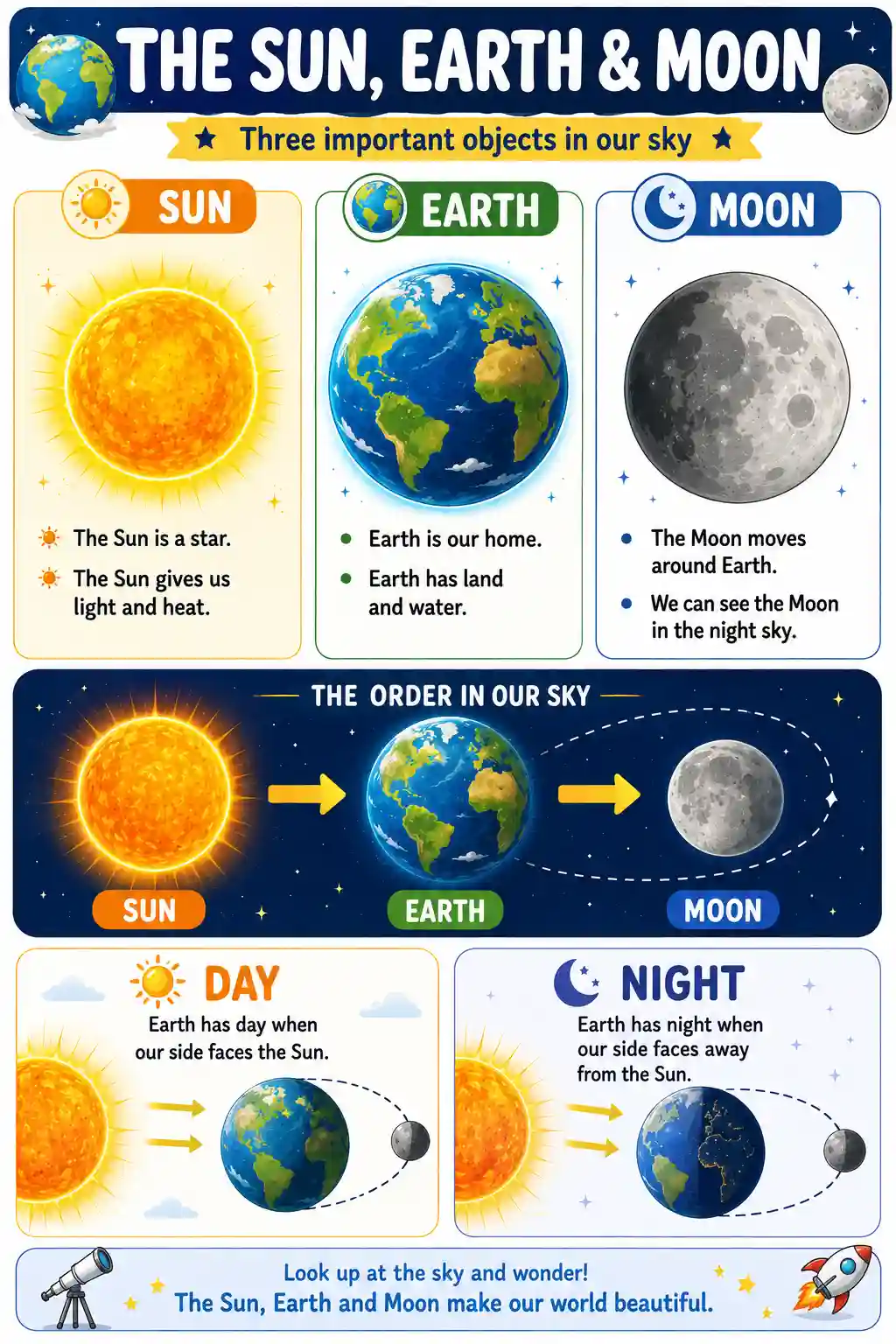 Class 1 EVS The Sun Earth and Moon Chart Preview