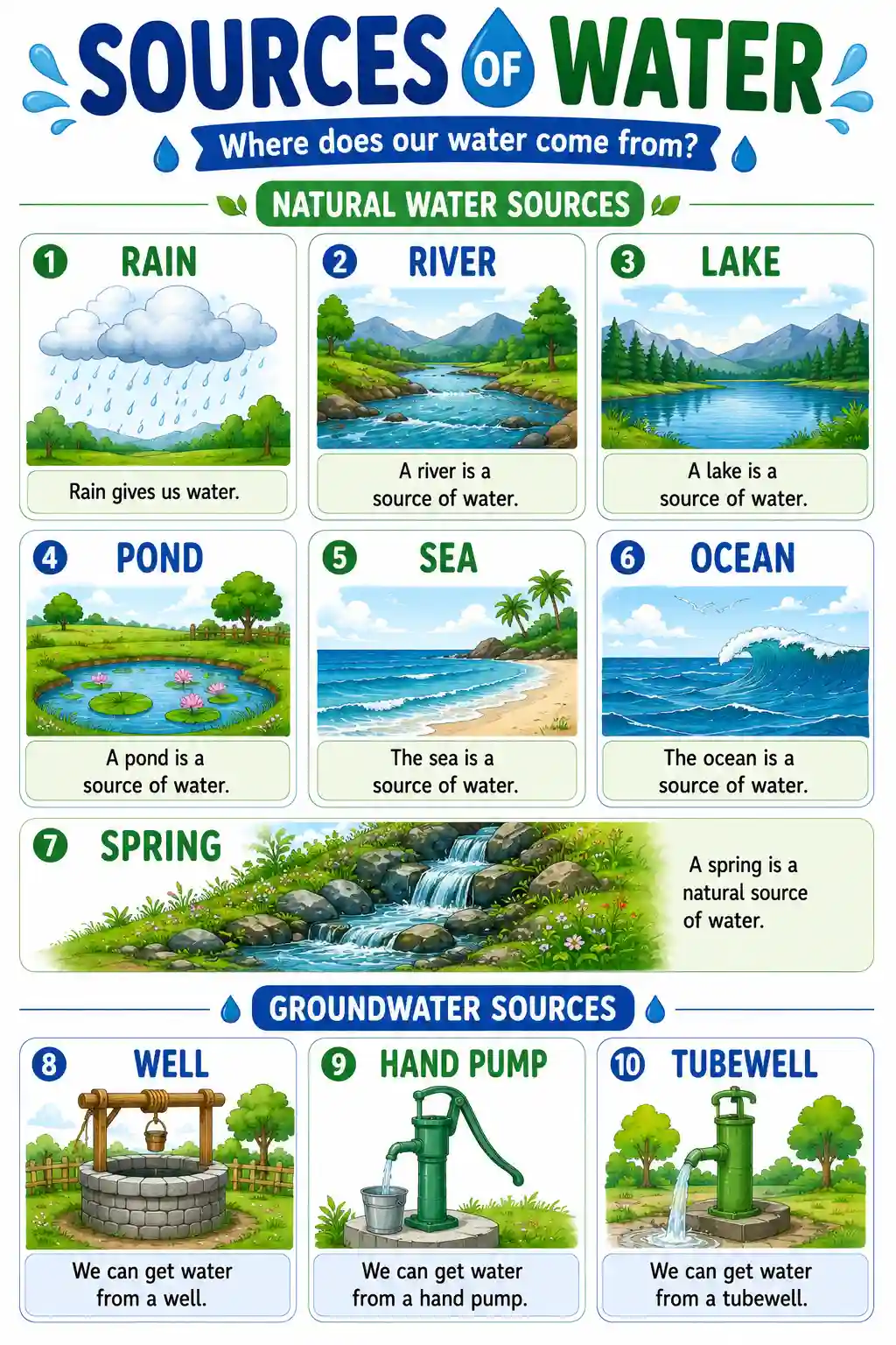 Class 2 EVS Sources of Water Chart Preview