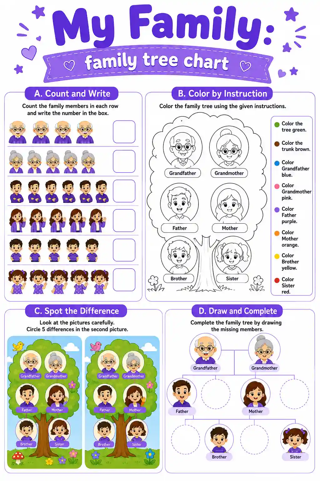 Family Tree Worksheet