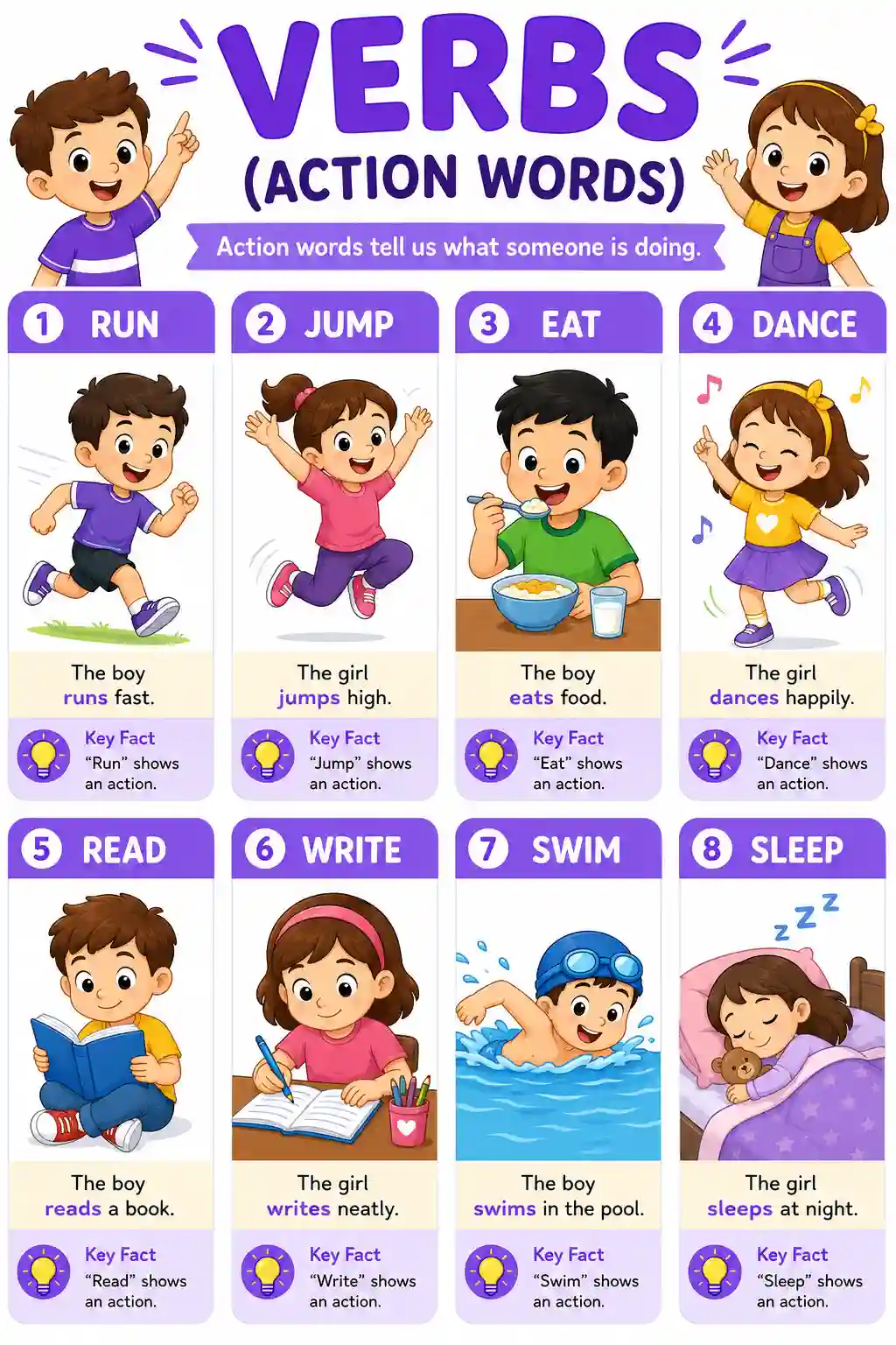 Action Verbs Chart