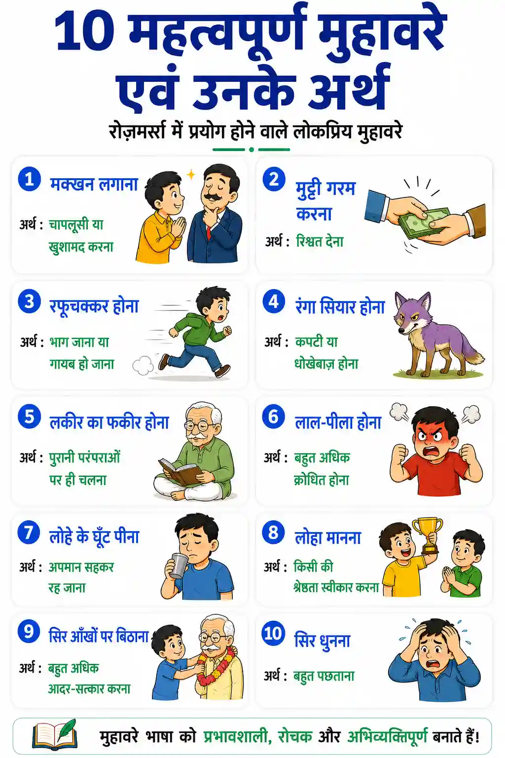 Hindi Muhavare Part 15 Chart