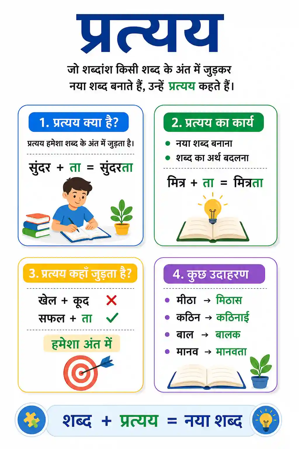 Hindi Pratyaya Parichay aur Niyam Chart Preview