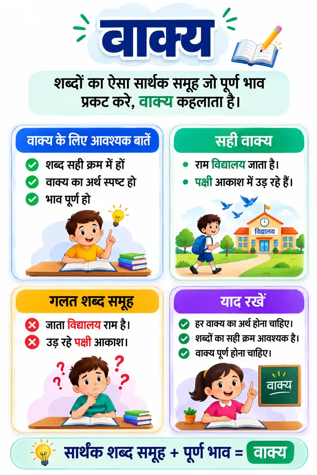 Hindi Vakya Parichay aur Niyam Chart Preview
