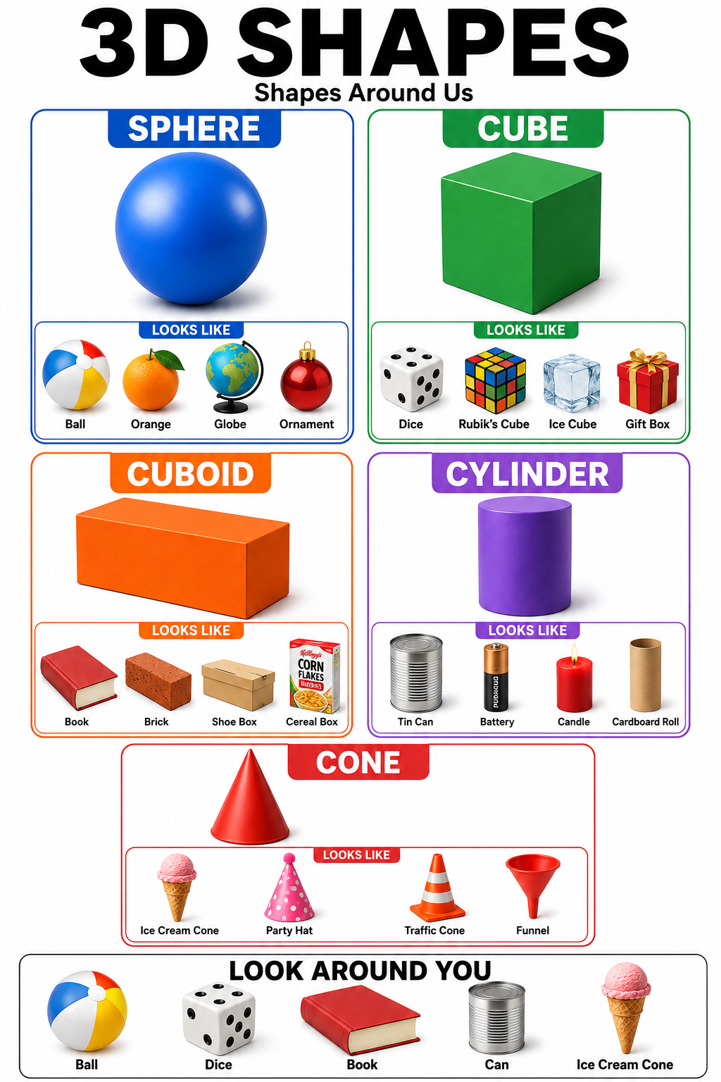 3D Shapes: Shapes Around Us