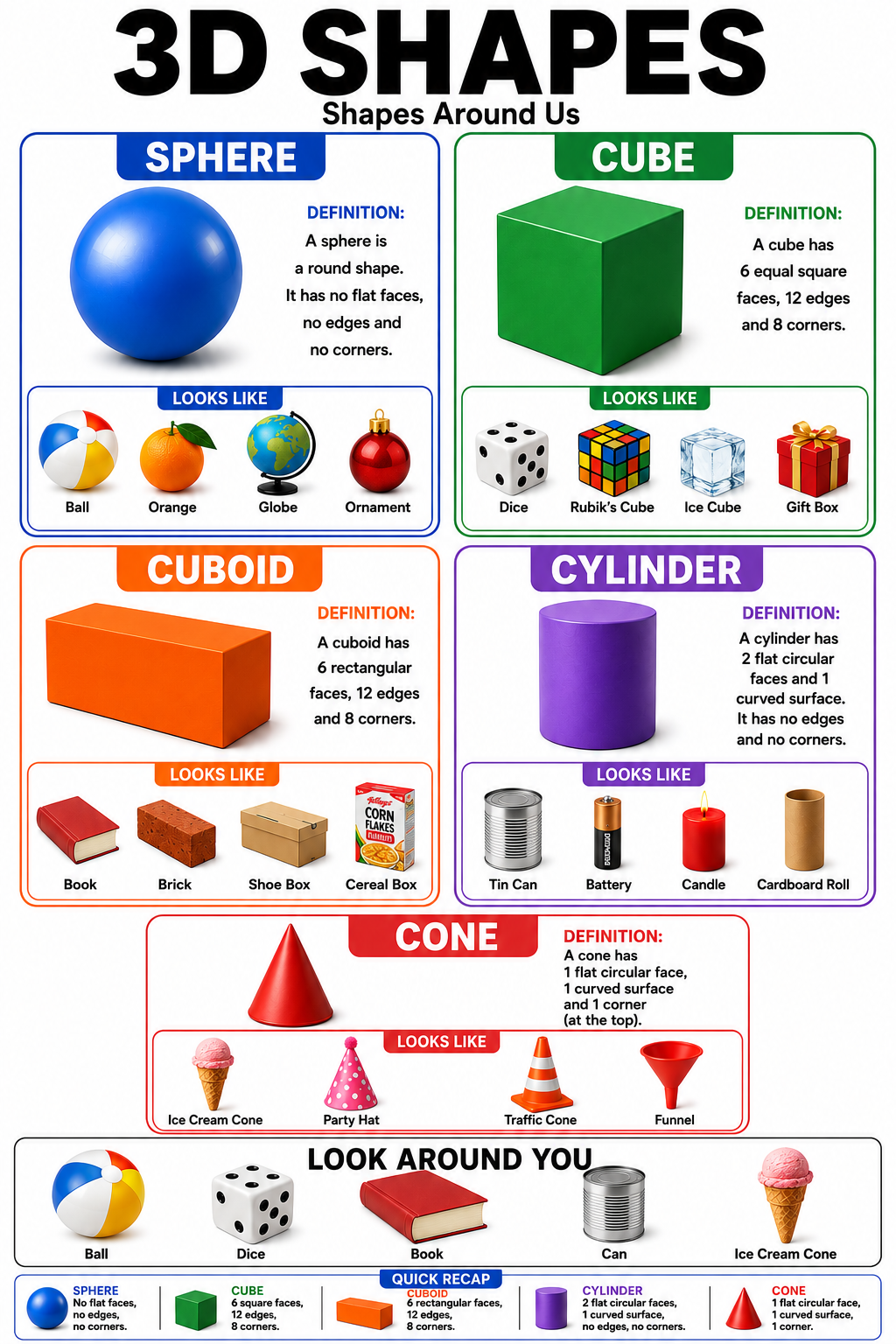 3D Shapes: Shapes Around Us