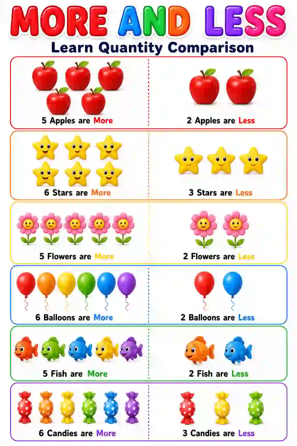 More and Less Chart