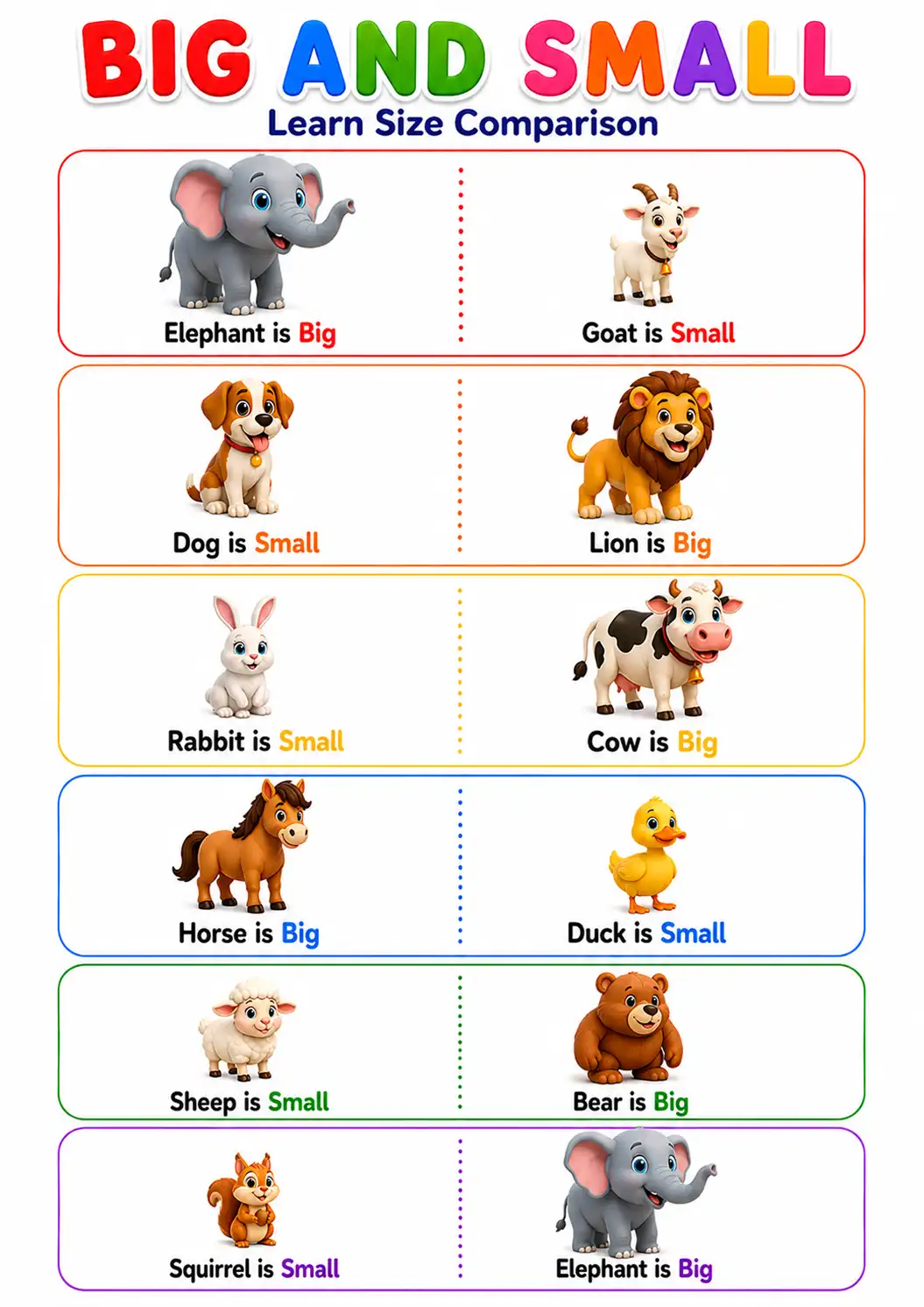 Big and Small: Learn Size Comparison