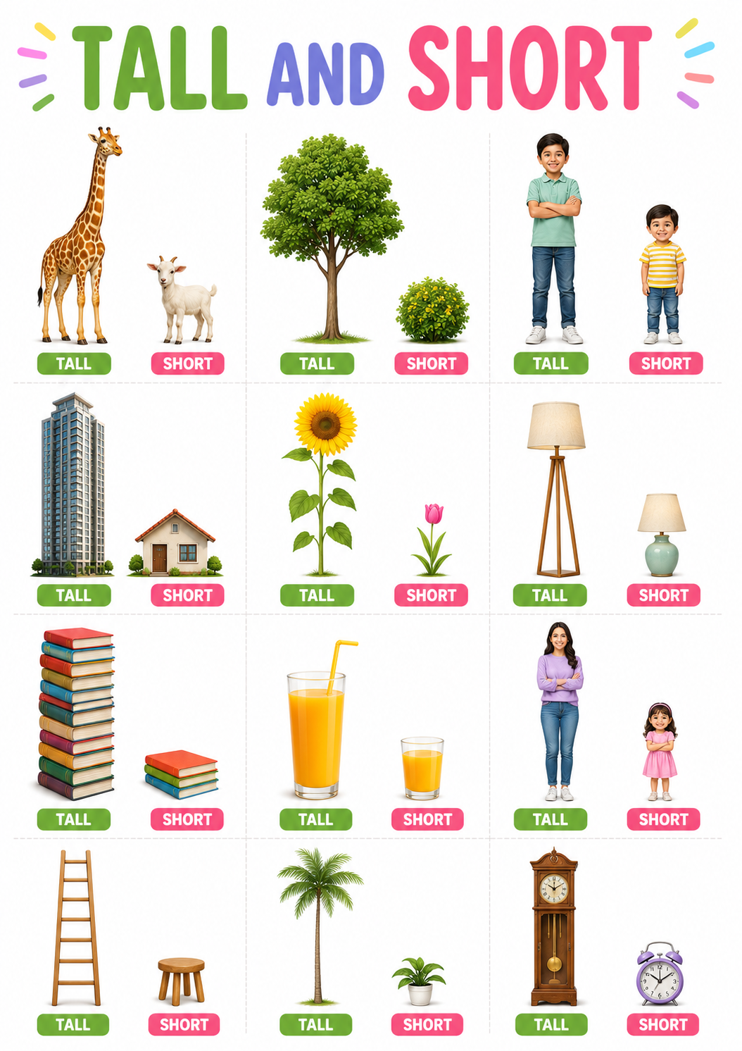 Tall and Short Chart