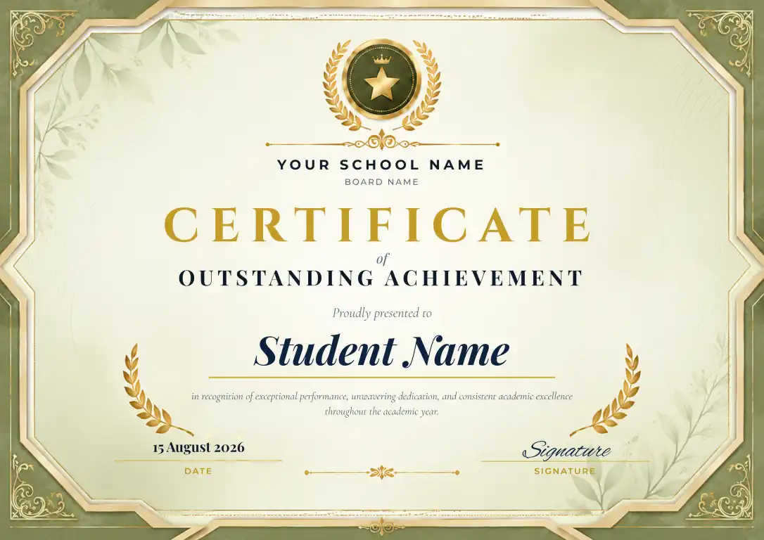 Student Achievement Certificate Design 3