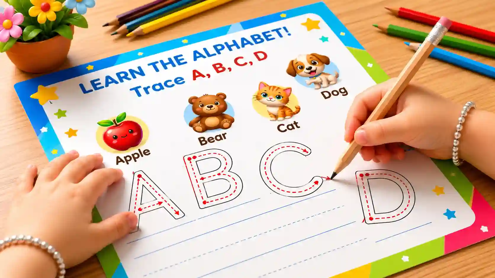 English Alphabet Tracing Guide for Preschoolers | VidyaFrame